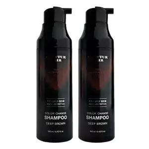 꾸띄르 헤어 시즌4 스킨락토7714 염색샴푸 딥브라운 190ml 2개 컬러체인지샴푸 진갈색