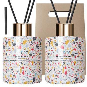 플렌느 마블 니치 향 디퓨저  스틱 랜덤발송 10p  쇼핑백 세트 피오니블룸 200ml 2개