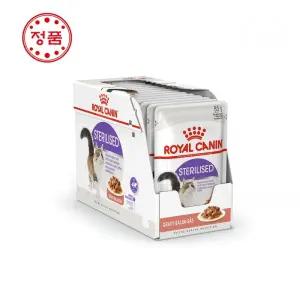 로얄캐닌 고양이 습식 파우치 사료 그레이비 스테럴라이즈드 그레이비 85g 12개