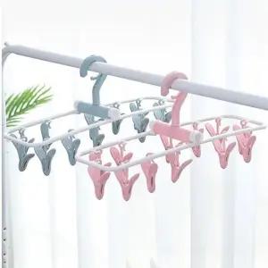 양말 속옷 빨래 집게 건조 옷걸이 건조대 캠핑 여행용 (WFJLVGL)