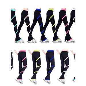 피겨스케이트 연습복 스케이팅 레깅스 복장 XS 운동 리듬체조 체조복 피겨바지 블랙