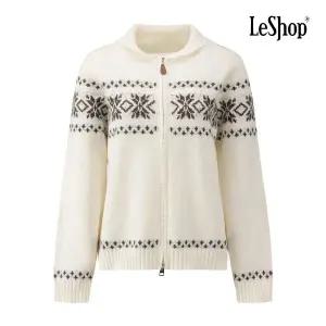[르샵] 숄카라 눈꽃 노르딕 집업 니트 가디건 (BP9KC017A)