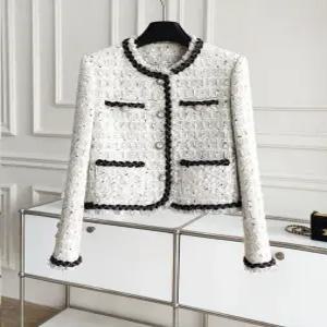 고급 홍콩 수입의류 여성  클래식 그레이 트위드자켓