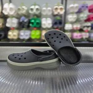 [크록스]높은굽 키높이 클래식 스택드 클로그 211355-001/애플아울렛