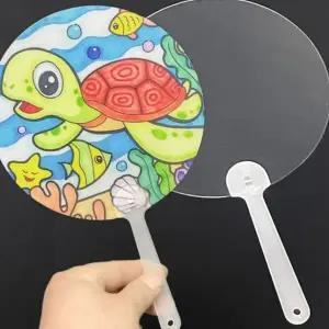 여름부채부자재 공예 응원 그라피티 회화도구 셀프부채제작 창조적인 (WFJ7ARN)