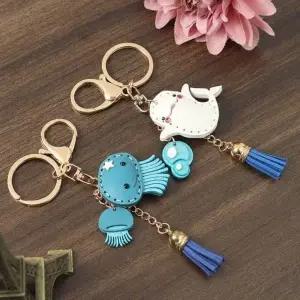 가방키홀 열쇠고리 해파리와 물범 자동차 티니키 (WFJSQ0L)