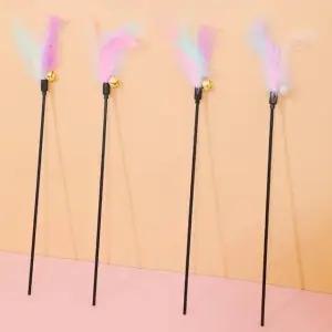 장난감 무지개색상 고양이 깃털낚시대 예쁜 낚시대 고 (WFKB8DV)