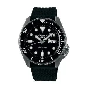[세이코알바]세이코 남성 남자 블랙 오토매틱 러버시계 SRPD65K2