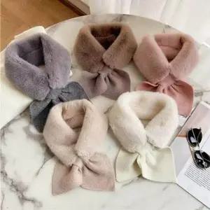 퍼 니트 목도리 머플러 겨울 스카프 머플러 겨울 스카프 목도리 퍼