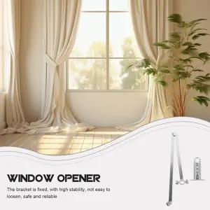 1 세트 스테인레스 스틸 자동 환기 오프너 온실 창 오프너 내구성 교체 여닫이 창 핸들 환기