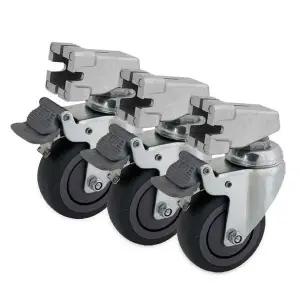 [하프클럽/]캐스터 카메라 스탠드용 바퀴 카메라삼각대 80mm