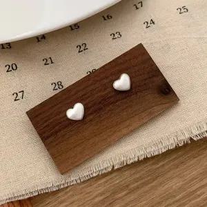 귀걸이 925 실버 미니 하트