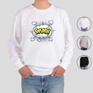 [하프클럽/알티피아]맨투맨 전색상 팝아트 말풍선 smash C5 디자인티셔츠