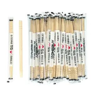 원바이 일회용품 맛집전용 OPP 비닐 젓가락 1000개 (100*10)