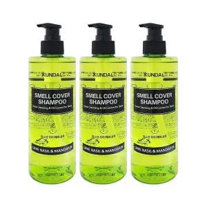 쿤달 올데이 스멜커버 청소년 샴푸 라임바질앤만다린 400ml 3개