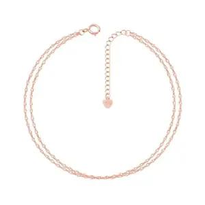 바로픽한 14K Gold 트라이 체인 여리여리 두줄 체인 금 팔찌