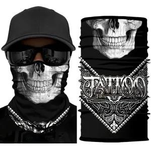 해골 마스크 프린팅 슬리브 바이크 방풍 쿨 스컬 오토바이 할리 사이클링