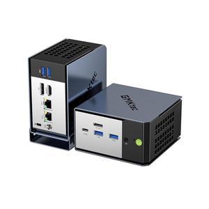 GMKtec AI 미니 PC AMD Ryzen 9 HX-370(5.1GHz | 80 Tops Radeon 890M) 32GB 1TB SSD 게이밍 컴퓨터 Oculink / USB 4.0 트리플 스크린 8K 디스플레이 WiFi 6 EVO-X1