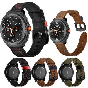 삼성 갤럭시 워치 8 44mm 40mm용 퀵 릴리즈 가죽 시계줄 클래식 캐주얼 벨트 스트랩 소프트 팔찌 손목 시계