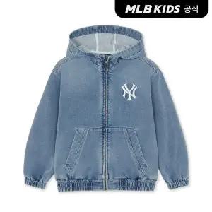 [MLB키즈](공식)26SS 베이직 져지데님 후드 집업 자켓 NY (Blue)7AHDB0461-50BLS