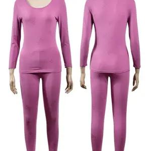 대나무 뱀부사 보온 플라워 패턴 여성 내의 상하세트내복 쫀쫀스판 따뜻한 이너티셔츠 쫀쫀