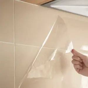 [토마]오염방지 주방보호 투명시트지/타일 필름 벽지 벽 욕실 부엌 셀프시공 기름튐방지_대(CN375)