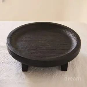 미니 개다리소반 접시 원형 차상 다과상 반산 전통