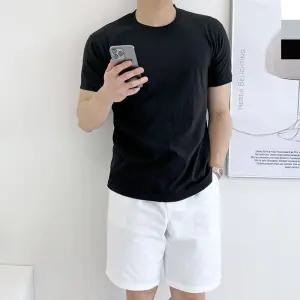 dgi1822 남자기본라운드반팔면티셔츠 팔티 면 남성