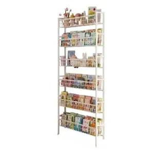 문뒤선반 틈새 슬림 벽 스틸 책장 수납 캐비닛