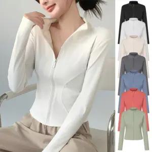 여성 차이나넥 요가복 집업 자켓 ELC-9024 운동 상의 필라테스