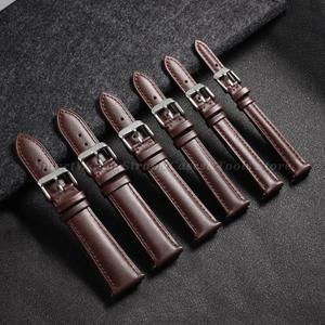 가죽 손목시계 밴드 12mm 14mm 16mm 18mm 20mm 22mm 비즈니스 시계 스트랩 퀵 릴리즈 시계줄 금색 핀 버클