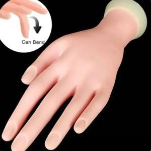 유연한 위치 실리콘 왼손 모델 손톱 향상 훈련 인공 손 네일 아트 도구 액세서리