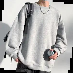 오버핏긴팔티 남성 겨울 기모 무지 맨투맨 기본 여유핏 긴팔티셔츠