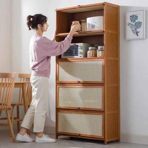 라탄 수납장 높은 정리장 복도 맞춤 틈새선반 빈티지 폭좁은