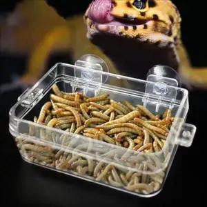 [콩심팥심]붙이는 크레스티드 게코 먹이 통 도마뱀 파충류 급식기 밥그릇 사육