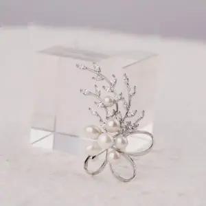 시후주얼리 꽃잎 진주 브로치 CY028C