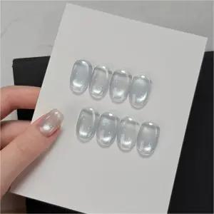 GAOY 실버 유리 고양이 젤 매니큐어 자석이 있는 16ml 홀로그램 글리터 젤리 아트 DIY용 반사 반투명 UV