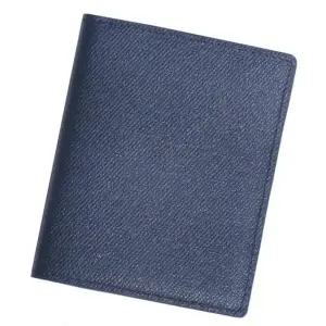 웍스 천연소가죽 남성 슬림 반지갑 GS905 네이비G