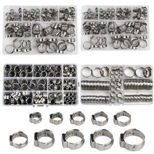 14010045pcs 스테인레스 스틸 이어 무단 클램프 웜 드라이브 연료 워터 호스 파이프 클립 신치 링 압착 도