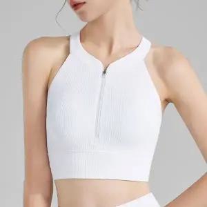 여성 나시 러닝 스포츠 요가 속옷 앞지퍼 헬스 브라탑 브라