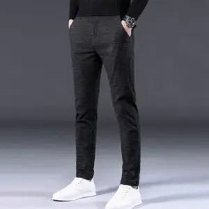 체크패턴 남성슬랙스 일자팬츠 정장바지
