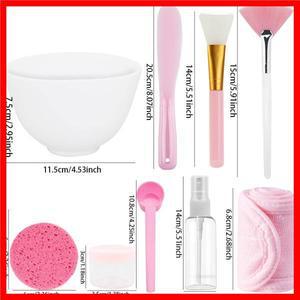15개입 얼굴 피부 관리 세트 뷰티 도구 마스크 믹싱 볼 실리콘 페이셜 마스크 브러쉬 압축 페이셜 스펀지