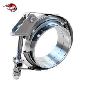 JTLD 유니버설 조립식 볼트온 배기  퀵 릴리즈 V 밴드 클램프 키트 파이프용 표준 플랜지 포함)