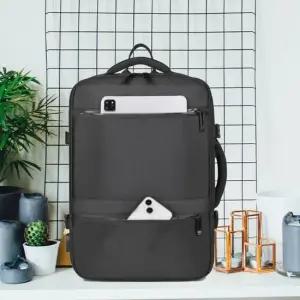 남성용 여행용 백팩 실용형 배낭 가방 멀티 기능 블랙 확장형백팩 여행백팩 여행베낭