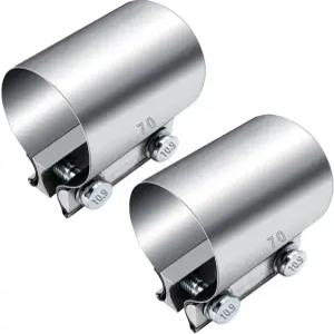 다이앤루이 2.75인치 버트 조인트 스테인리스 스틸 클램프 밴드 배기 시스템용 범용 확장 장착 머플러