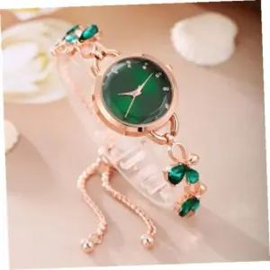 여성시계 플로랄슬라이드여성손목시계 그린)아날로그시계 여성시계 여자시계 손목시계
