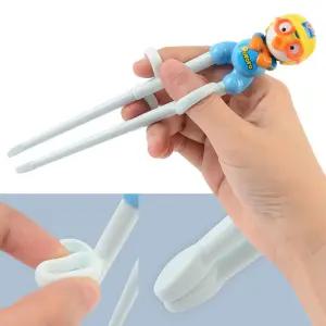 뽀로로 에디슨젓가락 1단계 오른손 유아 교정연습용젓가락 실리콘 실리컨 저분 용저분 아기 캐릭터 첫젓가