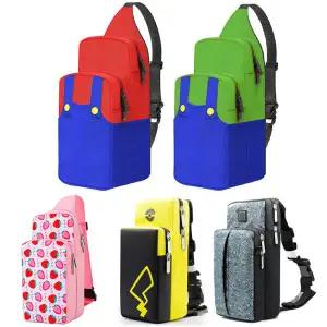 닌텐도 스위치 Oled 도크용 숄더 크로스바디 보관 가방 휴대용 여행 체스트 백 NS 라이트 배낭 파우치 케이