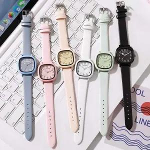 가성비 패션 액정 소프트 스퀘어 여자시계 디자