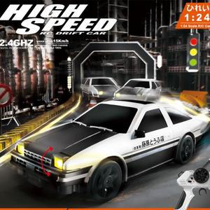 RC카 자동차 오토바이 모형 무선 조정 오프로드 드리프트 미니 포크레인 2.4G AE86 접이식 램프 전문 RC 원